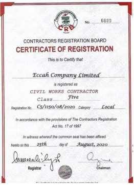 Civil Works Contractor Registration (CRB)